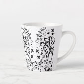 Lacy Black Doodle Latte-Tasse Milchtasse (Rechts)