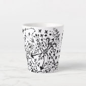 Lacy Black Doodle Latte-Tasse Milchtasse (Vorderseite)