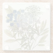 Lacy-Blätter - Blume und Grünflächen Glasuntersetzer (Rückseite)