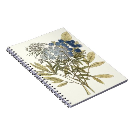 Lacy-Blätter - Blume und Grünflächen Notizblock (Rechte Seite)