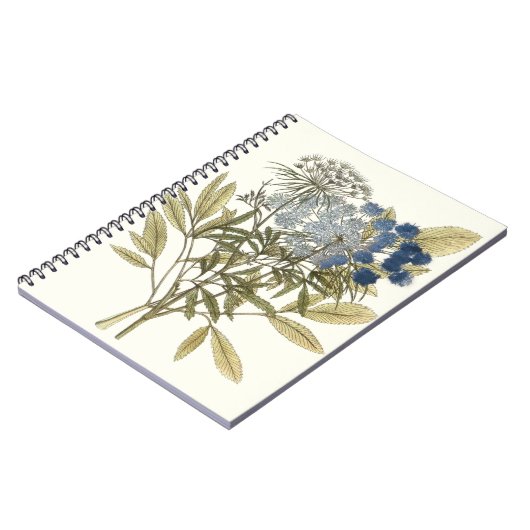 Lacy-Blätter - Blume und Grünflächen Notizblock (Linke Seite)