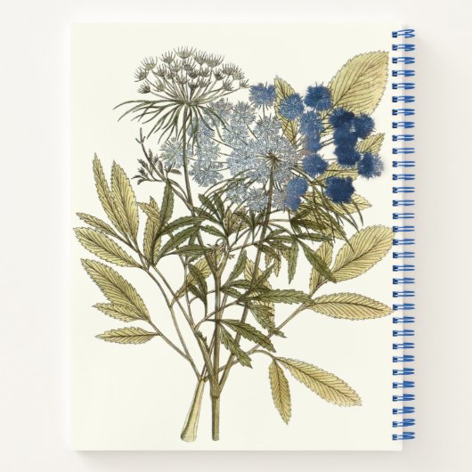 Lacy-Blätter - Blume und Grünflächen Notizblock (Rückseite)