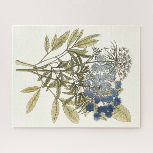 Lacy-Blätter - Blume und Grünflächen Puzzle (Horizontal)