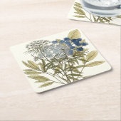 Lacy-Blätter - Blume und Grünflächen Rechteckiger Pappuntersetzer (angewinkelt)