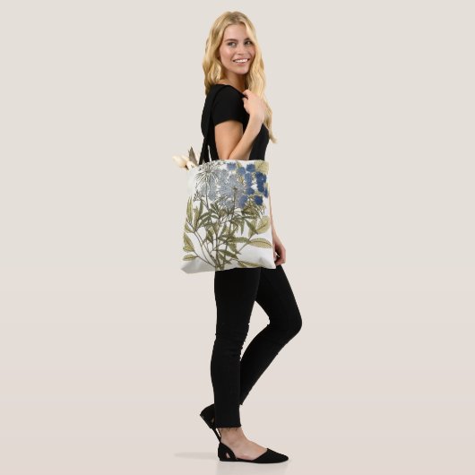 Lacy-Blätter - Blume und Grünflächen Tasche (Am Model)