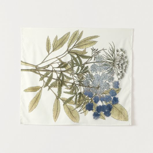 Lacy-Blätter - Blume und Grünflächen Wandteppich (Vorderseite (Horizontal))