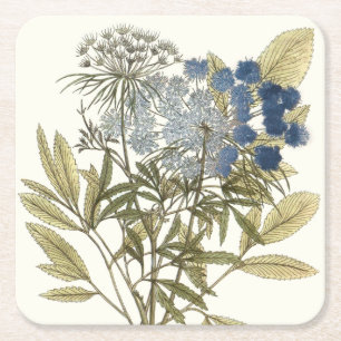 Lacy Blätter - Blumen und Grün Rechteckiger Pappuntersetzer