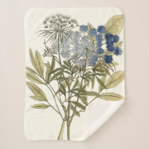 Lacy Blätter - Blumen und Grün Sherpadecke