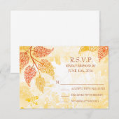 Lacy-Blätter Hochzeitsstift RSVP-Karte RSVP Karte (Vorne/Hinten)