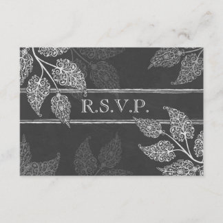 Lacy-Blätter Hochzeitsstift RSVP-Karte RSVP Karte