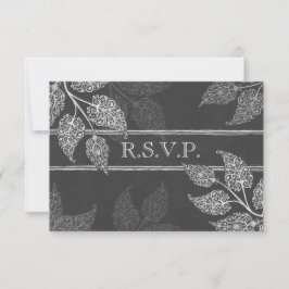 Lacy-Blätter Hochzeitsstift RSVP-Karte RSVP Karte