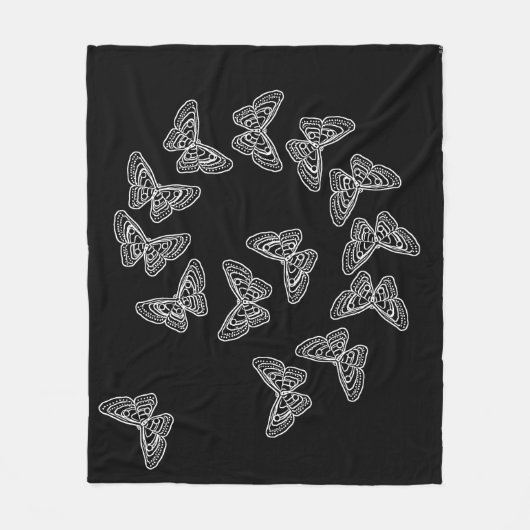 Lacy Butterflies Fleece Blanket (Vorderseite)