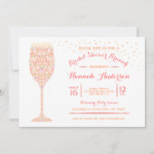 Lacy Champagne Brautparty Brunch Einladung (Vorderseite)