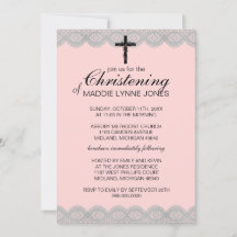 Lacy Christening, Taufe oder Dedication-Einladung