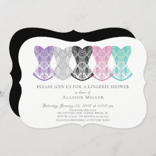 Lacy Corsets Lingerie-Dusche Einladung