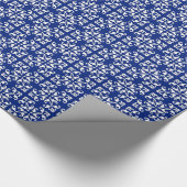 Lacy cutwork - weiß über lapblau geschenkpapier (Ecke)