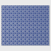 Lacy cutwork - weiß über lapblau geschenkpapier (Flach)