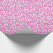 Lacy cutwork - weiß über orchid rosa geschenkpapier (Ecke)