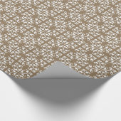 Lacy cutwork - weiß über taubbraun geschenkpapier (Ecke)