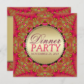 Lacy Eastern Fusion Dinner Party Einladungen (Vorne/Hinten)
