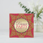 Lacy Eastern Fusion Dinner Party Einladungen (Stehend Vorderseite)