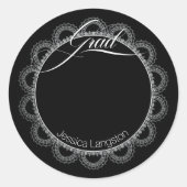 Lacy Foto Abschluss Runder Aufkleber (Vorderseite)