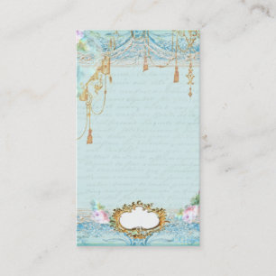 Lacy frills n rosa roses Visitenkarten Visitenkarte