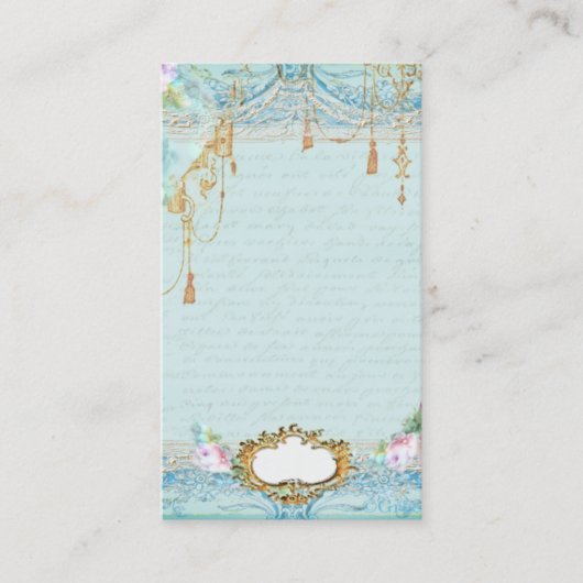 Lacy frills n rosa roses Visitenkarten Visitenkarte (Vorderseite)