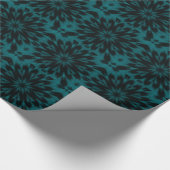 Lacy gepunkteter Leopard-Türkis-aquamarines Geschenkpapier (Ecke)