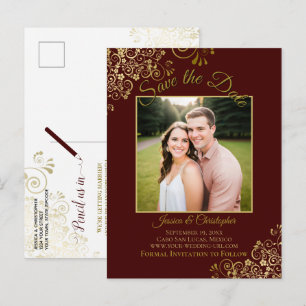Lacy Gold auf Auburn Wedding Save the Date Foto Ankündigungspostkarte