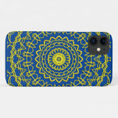 Lacy Gold Circle Design auf dunkelblau Case-Mate iPhone Hülle (Rückseite (Horizontal))