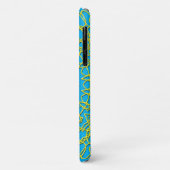 Lacy Gold Circle Design auf Sky Blue Case-Mate iPhone Hülle (Hinten/Links)