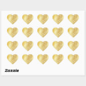 Lacy Gold Heart Sticker (Blatt)