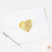 Lacy Gold Heart Sticker (Umschlag)