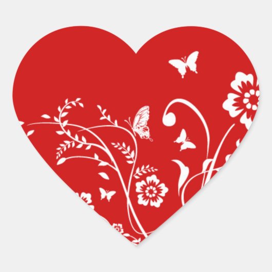 Lacy Heart Herz-Aufkleber (Vorderseite)