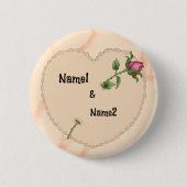 Lacy Heart Rose Button (Vorderseite)