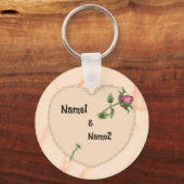 Lacy Heart Rose Schlüsselanhänger (Vorderseite)