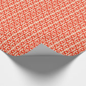 Lacy heller roter viktorianischer Druck Geschenkpapier (Ecke)