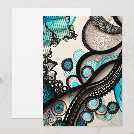 Lacy Lady Dankeskarte (Vorne/Hinten)