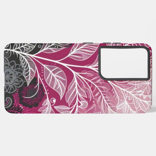 Lacy Leaf Design Samsung Galaxy Hülle (Linke Seite)