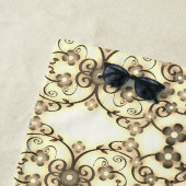 Lacy Look der Blume Golden Sepia Strandtuch (Beispiel)