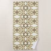 Lacy Look der Blume Golden Sepia Strandtuch (Vorderseite)