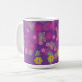 Lacy Lotus Lila Kaffeetasse (Vorderseite Links)