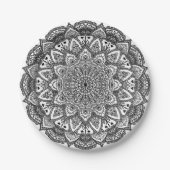 Lacy Mandala-Papier-Teller Pappteller (Vorderseite)
