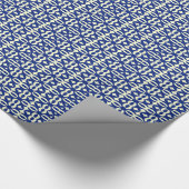 Lacy Marine-Blau-viktorianischer Druck Geschenkpapier (Ecke)