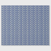 Lacy Marine-Blau-viktorianischer Druck Geschenkpapier (Flach)