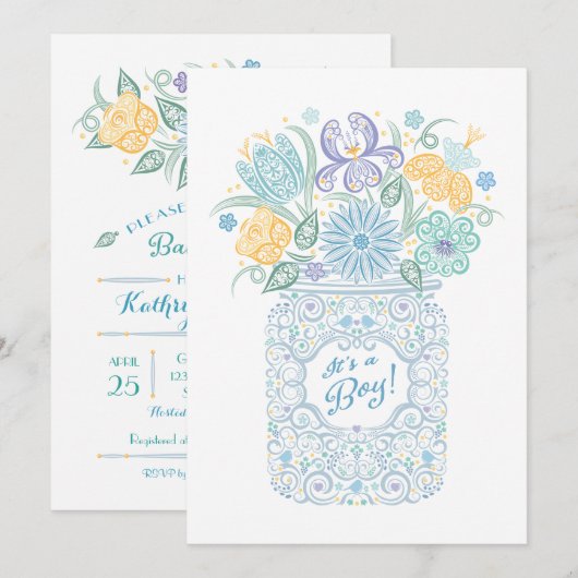 Lacy Mason Babydusche Es ist eine junge Einladung (Vorne/Hinten)