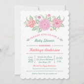 Lacy Mason Jar Babydusche Es ist eine Einladung fü (Rückseite)