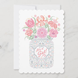 Lacy Mason Jar Babydusche Es ist eine Einladung fü