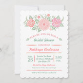 Lacy Mason Jar Bridal Dusche Einladung (Rückseite)